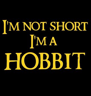 Obrázek 2 produktu Pánské tričko Pánské tričko Já nejsem malý, já jsem hobit "I am not short I am Hobbit" (Velikost: 5XL)