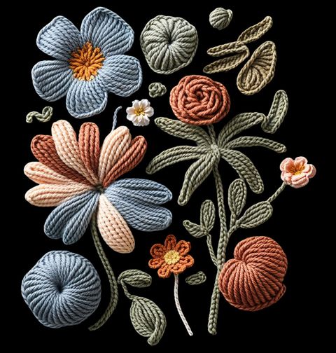 Obrázek produktu Pánské tričko Háčkované Jarní Květiny