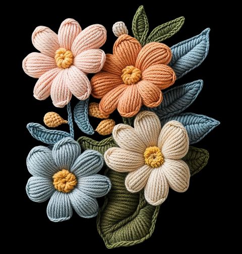 Obrázek produktu Pánská mikina Háčkované Luční Květiny