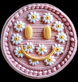 Obrázek 2 produktu Dámské tričko Háčkovaný Květinový Smajlík