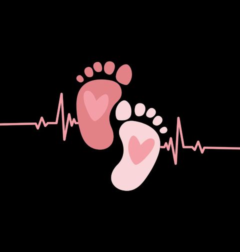 Obrázek produktu Pánská mikina Růžový Kardiogram a Otisk Dítěte