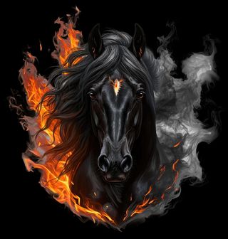 Obrázek 1 produktu Pánská mikina Ohnivý Černý Kůň