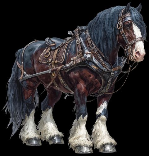 Obrázek produktu Dámské tričko Těžký Pracovní Kůň Clydesdale horse