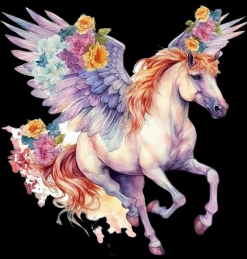 Obrázek produktu Dětské tričko Květinový Pegas