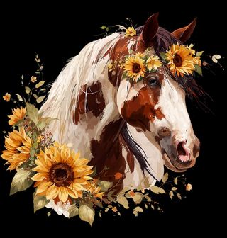 Obrázek 2 produktu Dětské tričko Pinto Kůň mezi Slunečnicemi