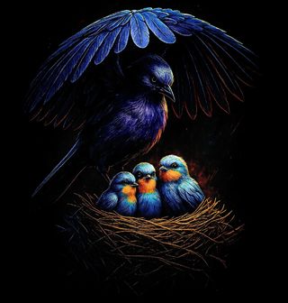 Obrázek 2 produktu Pánská mikina Vlaštovka obecná s Mláďaty