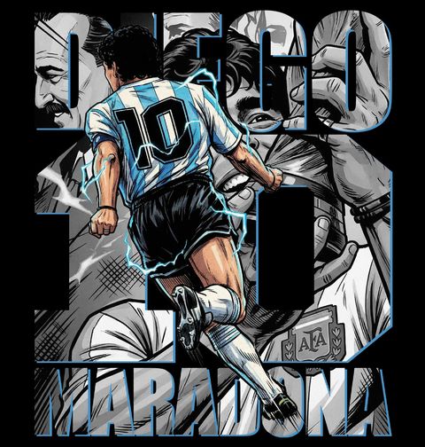 Obrázek produktu Dámské tričko Diego Maradona GOAT 10