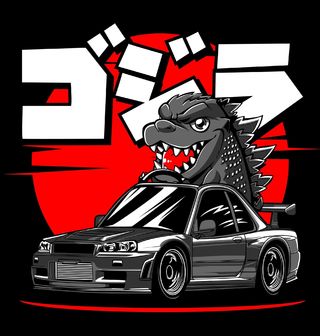 Obrázek 2 produktu Dámské tričko Nissan Skyline Godzilla