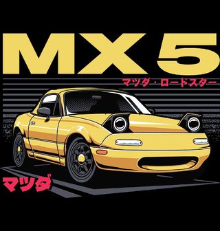 Obrázek 2 produktu Pánská mikina Žlutá Mazda MX-5 Miata