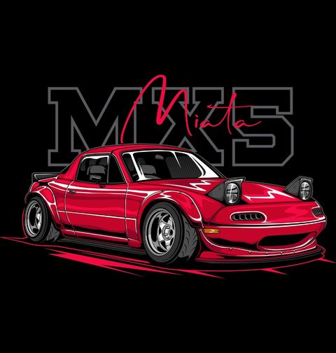 Obrázek produktu Pánské tričko Červená Miata Mazda MX-5