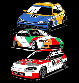 Obrázek 2 produktu Pánská mikina Retro Honda Civic