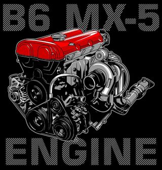 Obrázek 2 produktu Pánské tričko Mazda B6 MX-5 Engine