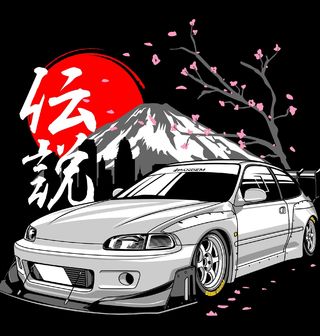 Obrázek 1 produktu Dámské tričko JDM Legenda pod Horou Fudži