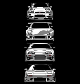 Obrázek 2 produktu Pánské tričko Japonská Sportovní Auta