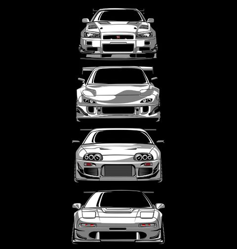 Obrázek produktu Dětské tričko Japonská Sportovní Auta