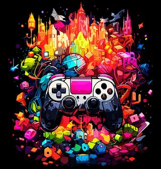 Obrázek 2 produktu Pánské tričko Neonový Herní ovladač