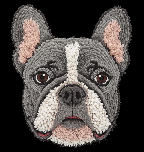 Obrázek produktu Dětské tričko Šedý Háčkovaný Francouzský buldoček