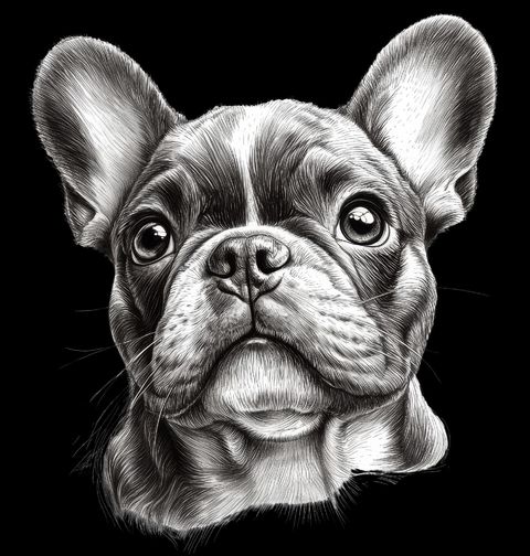 Obrázek produktu Pánská mikina Francouzský buldoček Skica