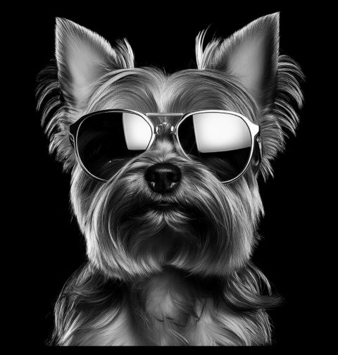 Obrázek produktu Dětské tričko Jorkšír s Brýlemi