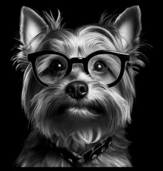 Obrázek 2 produktu Dámské tričko Chytrý Jorkšírský teriér s Brýlemi