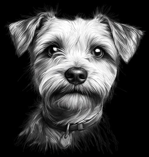 Obrázek produktu Dámské tričko Norfolský teriér Skica