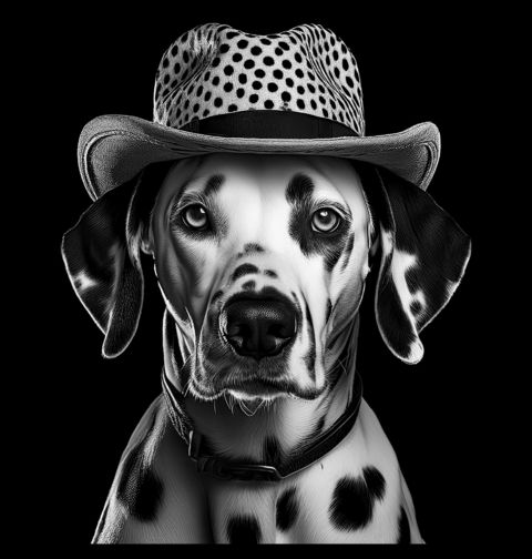 Obrázek produktu Pánská mikina Dalmatian s Kloboukem