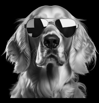 Obrázek 2 produktu Dámské tričko Zlatý retrívr se Slunečními Brýlemi