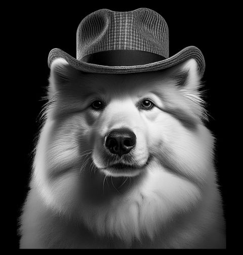 Obrázek produktu Pánská mikina Samojed s Kloboukem