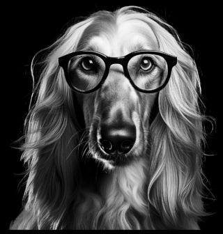 Obrázek 2 produktu Pánská mikina Chytrý Afghánský chrt s Brýlemi