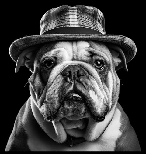 Obrázek produktu Pánská mikina Anglický buldok s Kloboukem