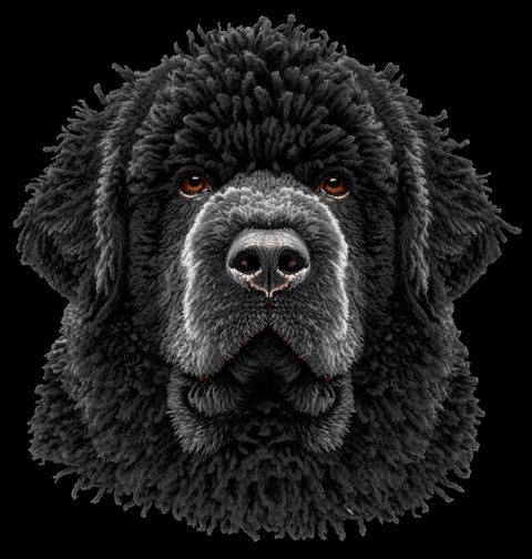 Obrázek produktu Pánská mikina Háčkovaný Novofundlandský pes