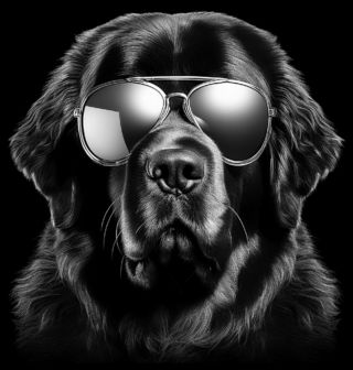 Obrázek 2 produktu Dámské tričko Novofundlandský pes s Brýlemi