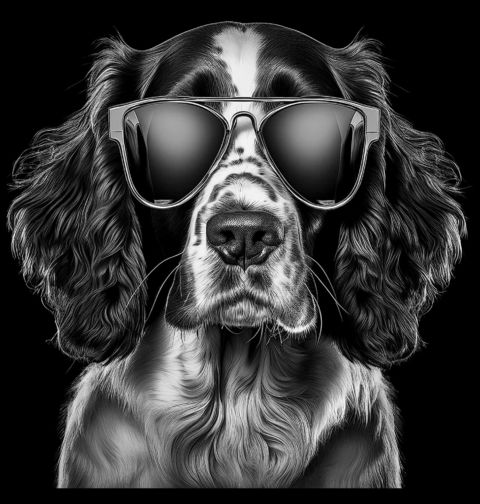 Obrázek produktu Pánské tričko Anglický špringeršpaněl s Brýlemi