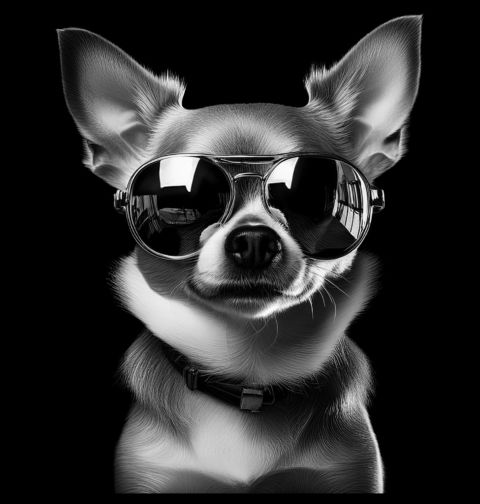 Obrázek produktu Pánské tričko Čivava s Brýlemi