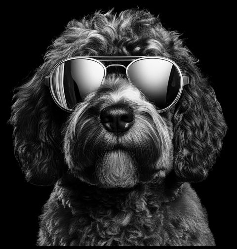 Obrázek produktu Pánská mikina Portugalský vodní pes s Brýlemi