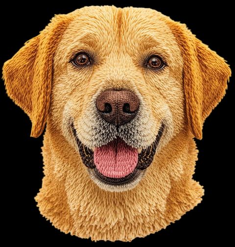 Obrázek produktu Dětské tričko Zlatý Háčkovaný Labradorský retrívr