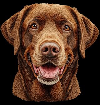 Obrázek 2 produktu Pánská mikina Hnědý Háčkovaný Labradorský retrívr