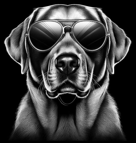 Obrázek produktu Pánské tričko Labradorský retrívr s Brýlemi