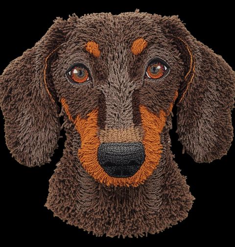 Obrázek produktu Dětské tričko Hnědý Háčkovaný Jezevčík