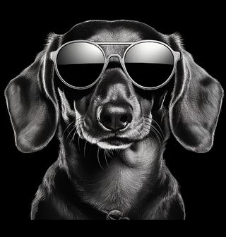 Obrázek 2 produktu Dámské tričko Jezevčík s Brýlemi