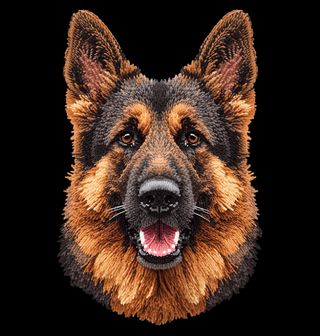 Obrázek 2 produktu Dětské tričko Háčkovaný Německý ovčák