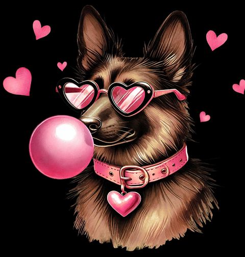 Obrázek produktu Dámské tričko Německý ovčák se Žvýkačkou