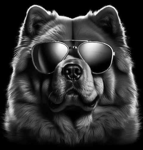 Obrázek produktu Pánské tričko Chow Chow s Brýlemi