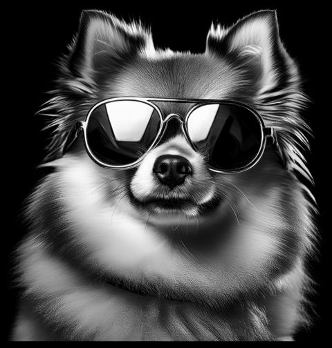 Obrázek produktu Pánská mikina Pomeranian s Brýlemi