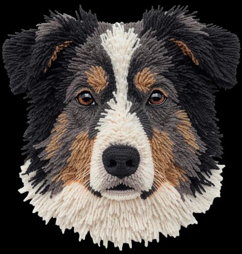 Obrázek produktu Dětské tričko Háčkovaná Border kolie