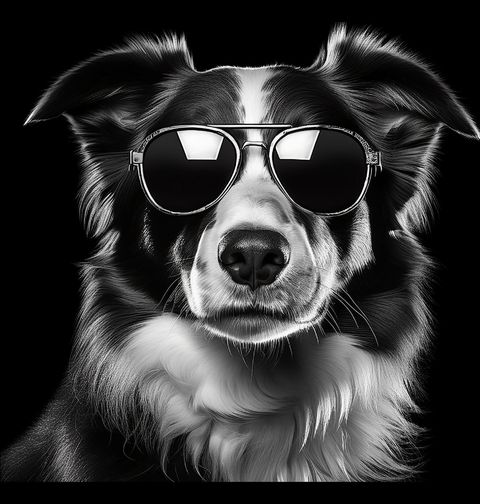 Obrázek produktu Dámské tričko Border kolie s Brýlemi