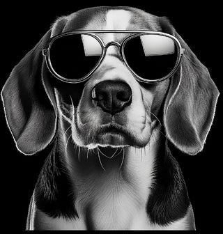 Obrázek 2 produktu Dámské tričko Bígl s Brýlemi