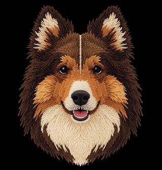 Obrázek 2 produktu Pánské tričko Hnědá Háčkovaná Šeltie