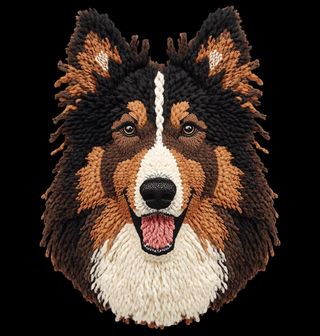 Obrázek 2 produktu Pánské tričko Černá Háčkovaná Šeltie