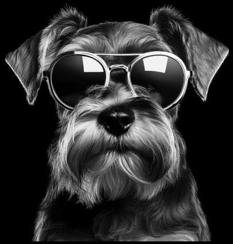 Obrázek produktu Dámské tričko Knírač malý s Brýlemi